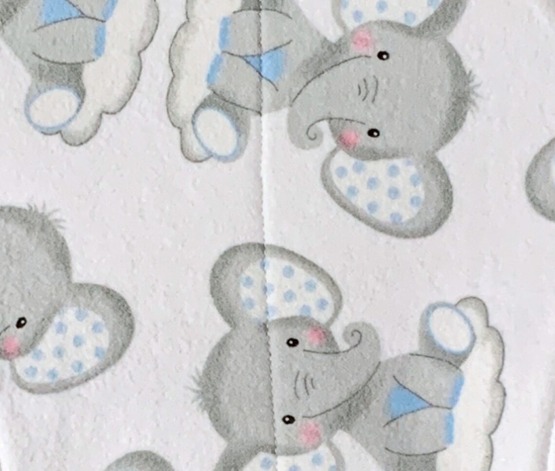 Sleepy Elephants Burp Cloths Set of 2 Flannel Burp Cloths Etsy