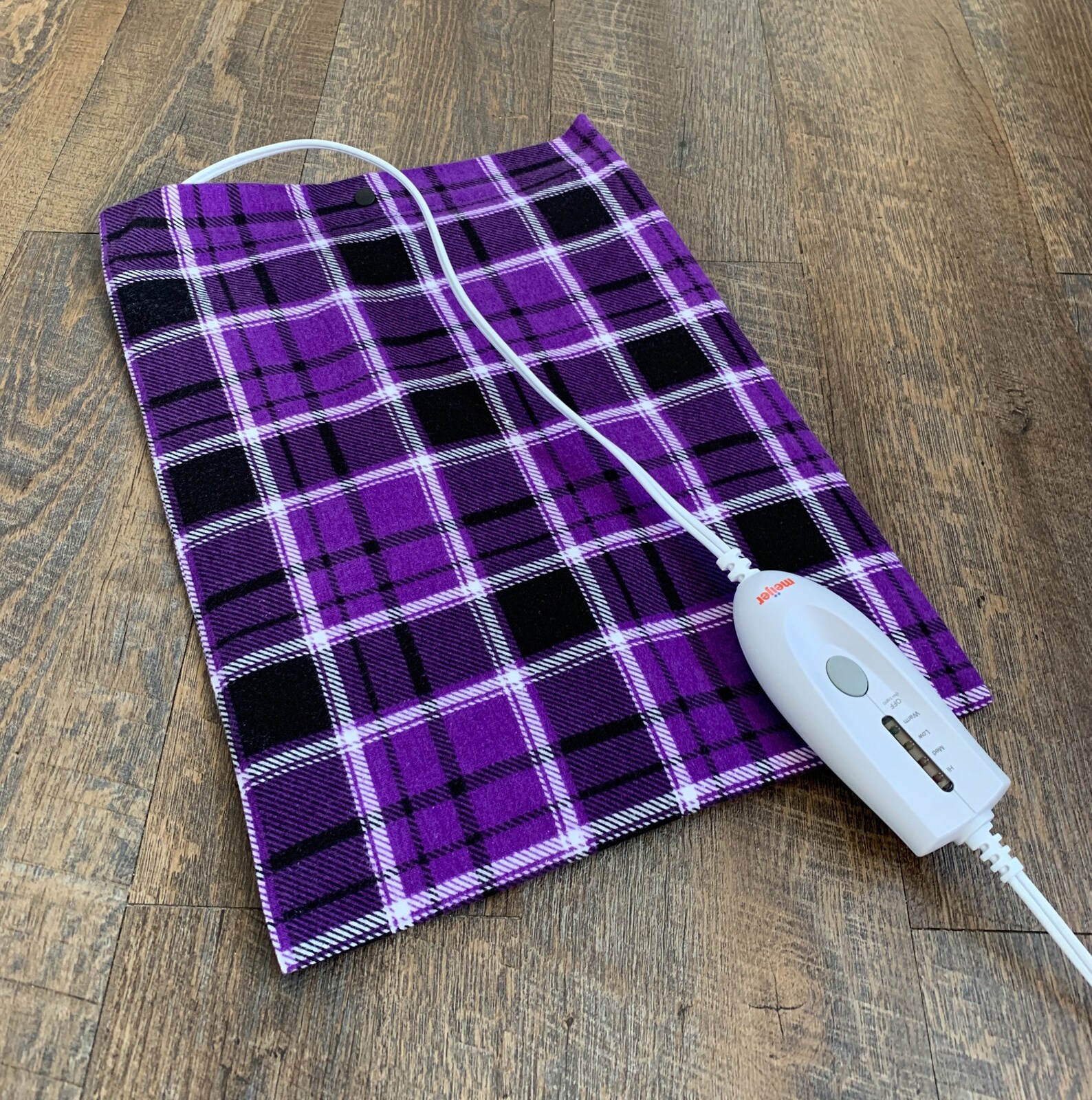 Purple Plaid 1 Layer Flannel Cover Replacement Heating Pad Etsy