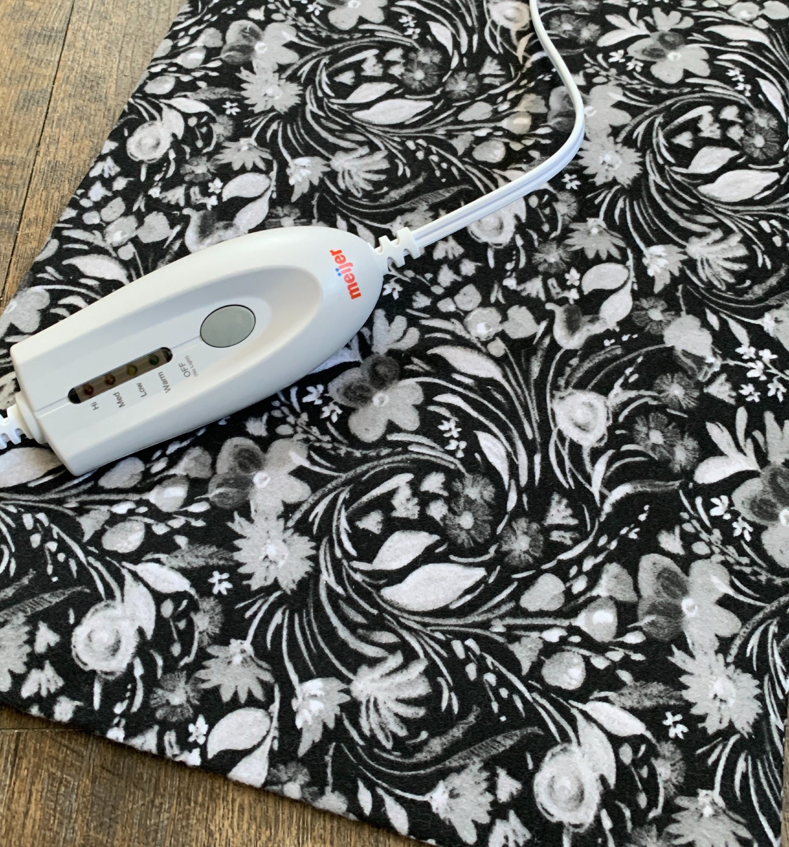 Black and White Floral Heating Pad Replacement Cover 1 Layer Etsy