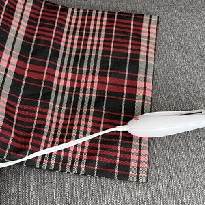 Red Black and White Plaid, Flannel Cover, Heating Pad Cover, Replacement Cover, Plaid Cover, Fits 12x15 in Pad, Snap Closure Pad