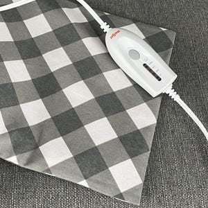 Gray Diagonal Plaid, Replacement Cover, Flannel Cover, For Electric Heating Pad, Flannel Heating Pad, Fits 12x15 in Pad, Heat Therapy