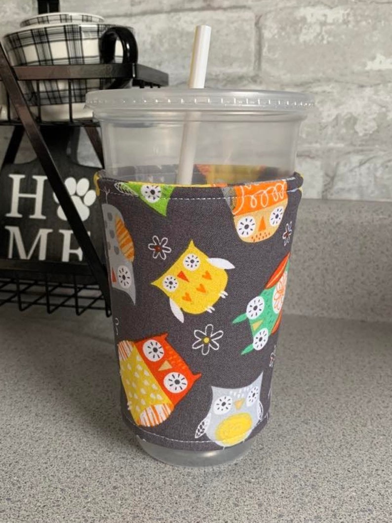 Baby Owl Insulated Drink Cozy Insulated Drink Wrap Drink Etsy