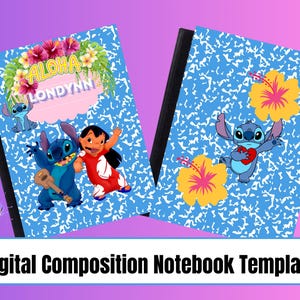 Girly Back to School Notebook Cover Template: Custom Composition Book (Digital Download, 6.5x9.5 in)