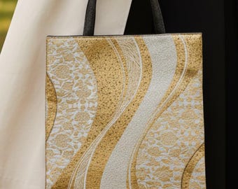Kimono Silk Bag / Vintage Obi Tote / Japanese Handmade Bag / One of a Kind / Upcycled Vintage Obi Gift【KB-14】