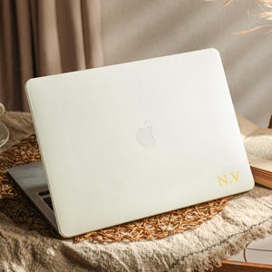 Ivory Vegan Leather MacBook Case: Protective Cover for MacBook Air/Pro