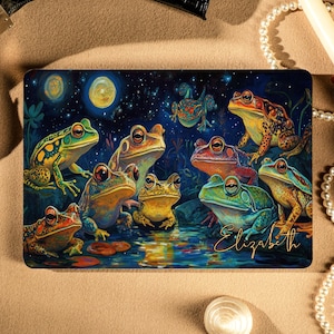 Night Frog MacBook Case, Protective Laptop Case Cover for 2025 Macbook Air 15&quot; 13&quot;, Apple Laptop Sleeves, Pro 14&quot; A3241 M3 M4 Pro 16&quot; Case