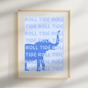 University of Alabama Digital Art, Bama Wall Art, College Poster, University of Alabama, Roll Tide, Tuscaloosa, Bama Art, Dorm Poster, Girly