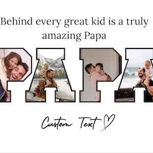 Collage de fotos imprimible para el Día del Padre / Carta con foto para regalar a papá / Regalo personalizado para el Día del Padre / Plantilla de Canva