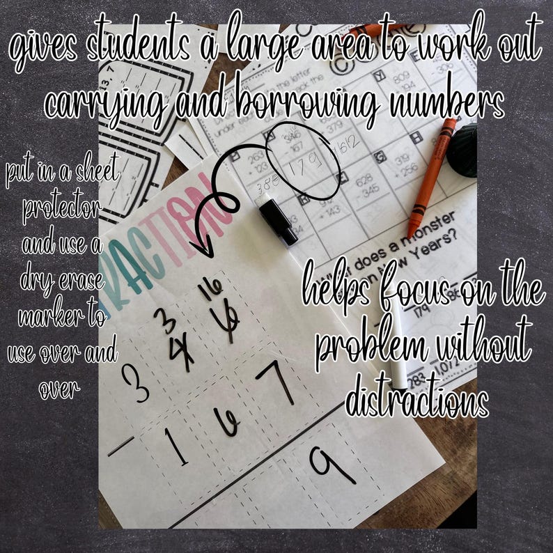 Subtraction Worksheet PDF/JPG| Printable Homeschool Worksheet, Math ...