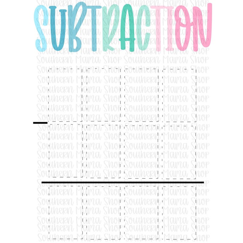 Subtraction Worksheet PDF/JPG| Printable Homeschool Worksheet, Math ...