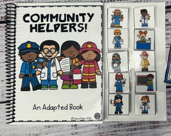 HARD COPY -Community Helpers Social Studies Adapted Book Interactive Autism Special Education Early Readers