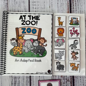 HARD COPY -At the Zoo! Adapted Book Interactive Autism Special Education Early Readers