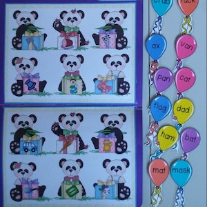 Panda Party Short A File Folder Game Literacy Center