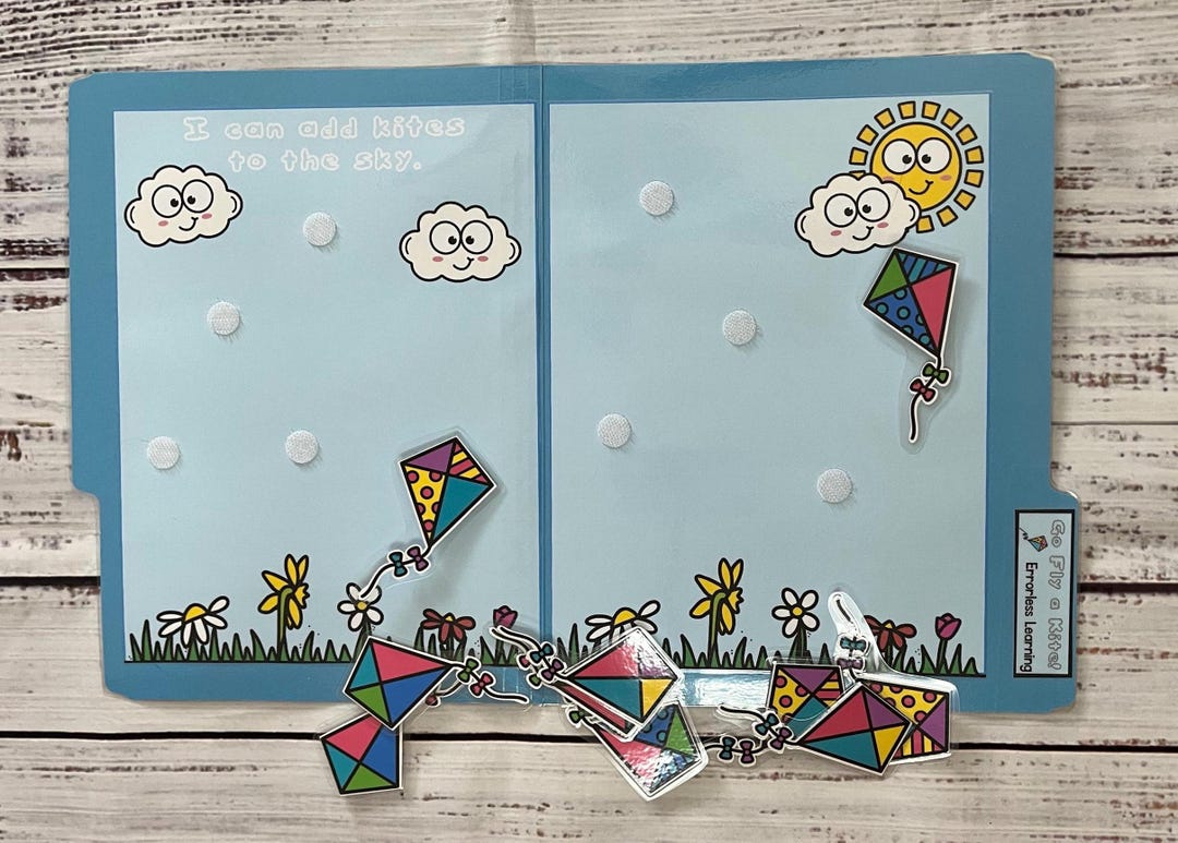 Go Fly a Kite Errorless Learning File Folder Game Pre-k Visual ...
