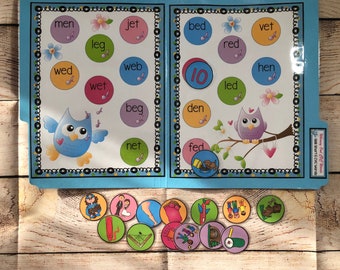 Whimsy Owl Words CVC Short E Literacy Phonics File Folder Game - Etsy Canada Whimsy Owl Words CVC Short E Literacy Phonics File Folder Game - Etsy Canada