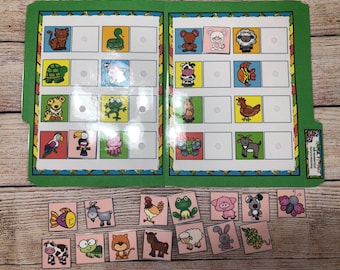 Animal Friends Non Identical Picture  File Folder Game Kindergarten Preschool Math Discrimination Special Education Task Box Activity
