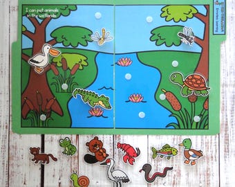 In the Wetlands! Errorless Learning File Folder Game Pre-K Visual Discrimination Special Education Task Box Activity