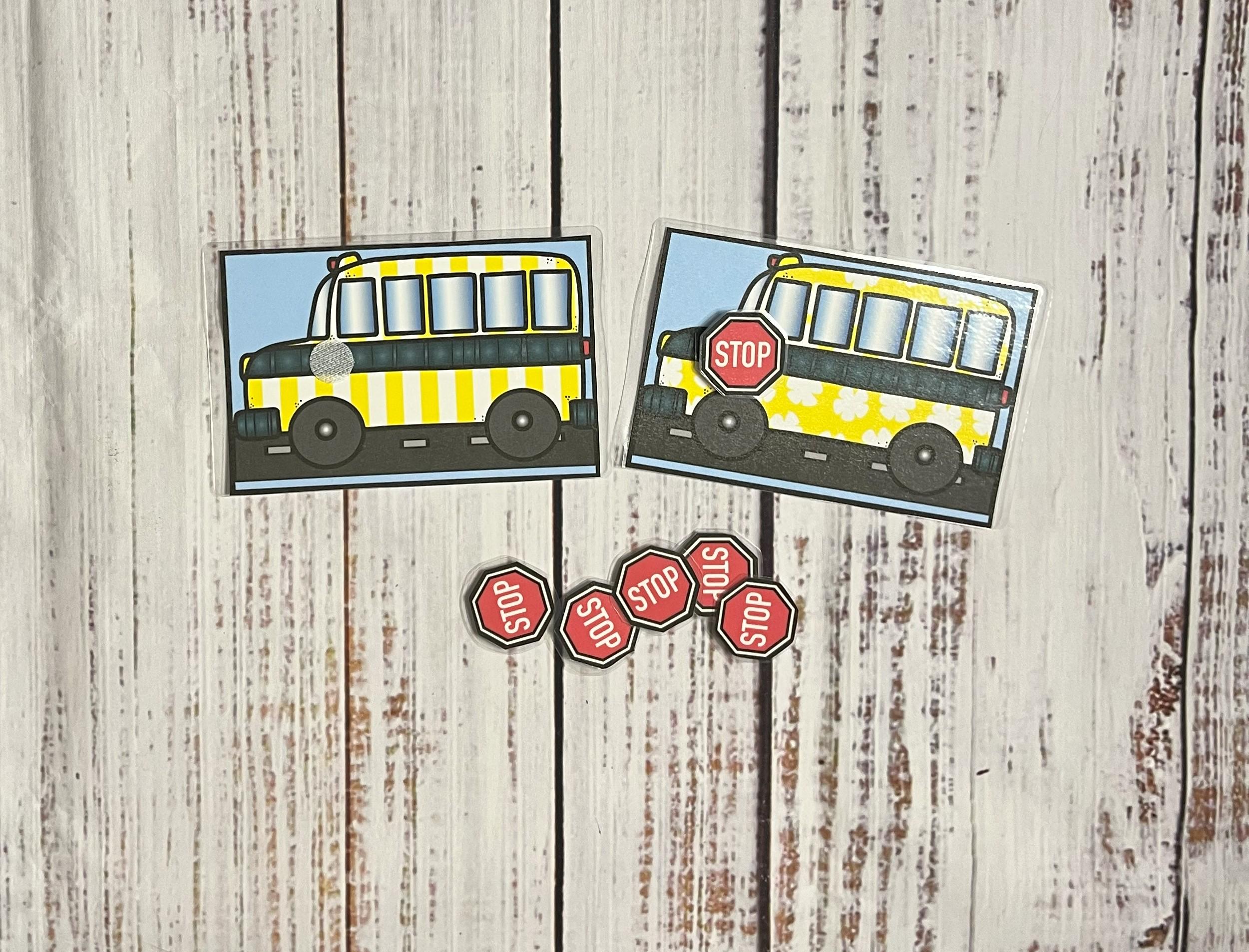 Stop the Bus! Errorless Learning File Folder Game Pre-k Visual ...