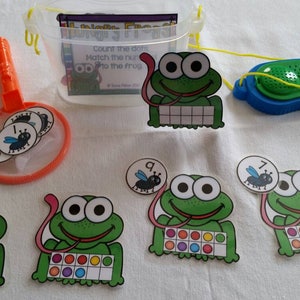 PDF VERSION Teacher Made Counting 1-10  Math Center Laminated Classroom Educational Game Common Core Hungry Frogs