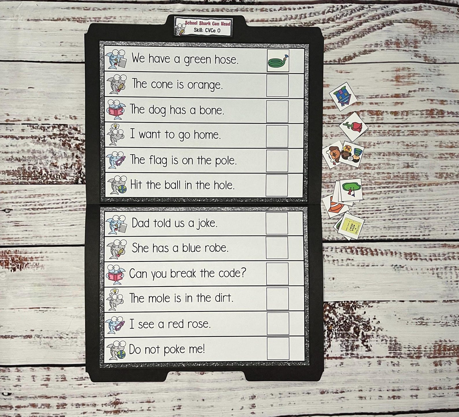 School Shark Can Read Cvce Long O Sentences Word Families Phonics Match ...