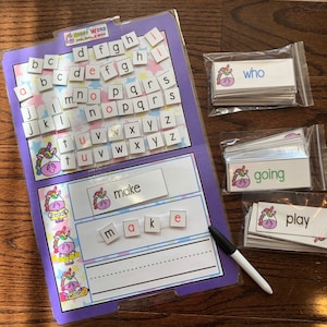 Dolch  or Fry Sight Word Practice Build It, Reading Homeschooling Kindergarten First Grade Learning Games Spelling Activities