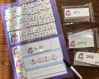 Dolch  or Fry Sight Word Practice Build It, Reading Homeschooling Kindergarten First Grade Learning Games Spelling Activities