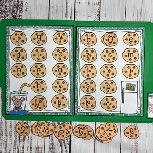 Mouse a Cookie Alphabet ABC Matching File Folder Game Literacy Center Language Arts Kindergarten Preschool