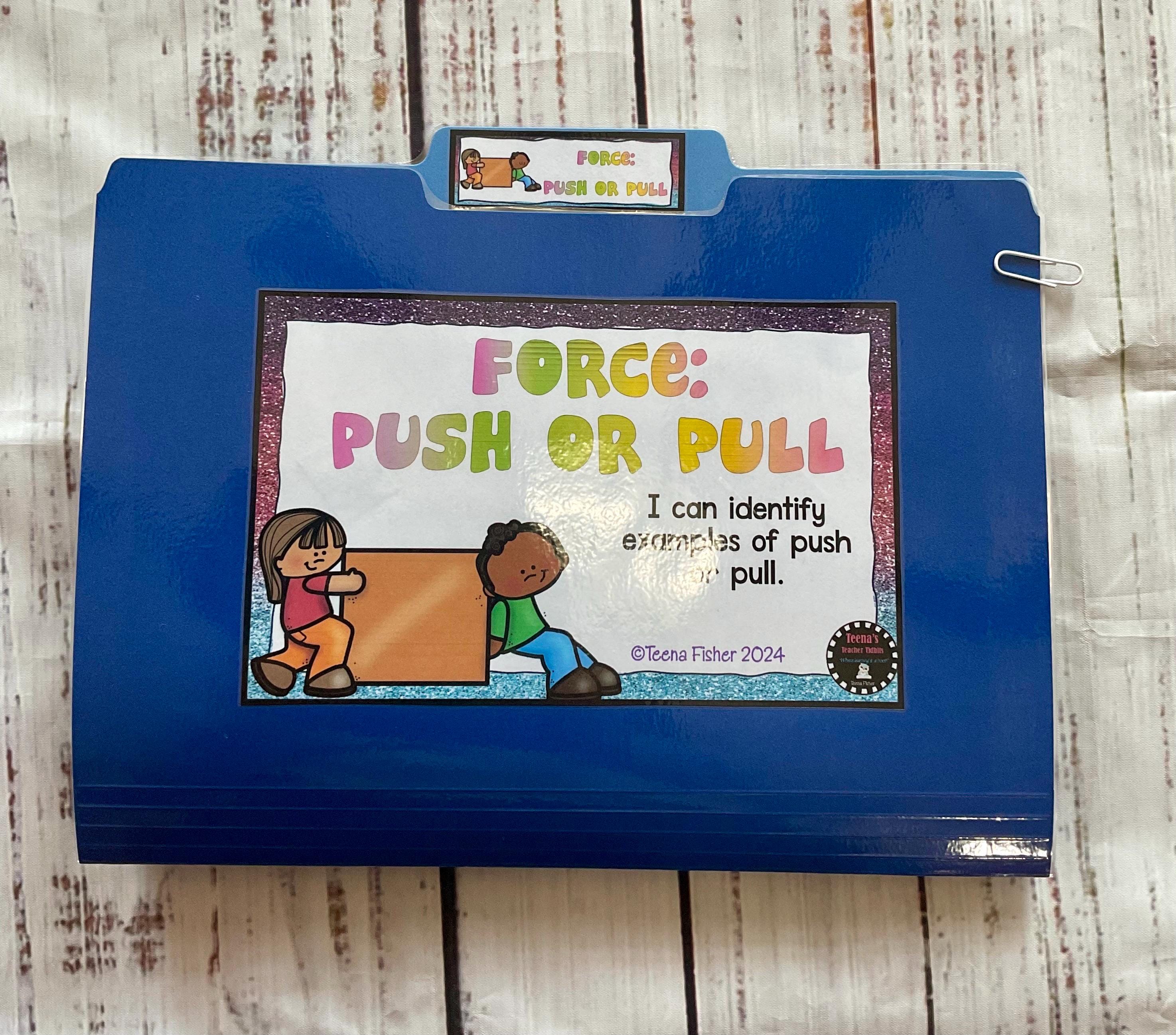 Force Push or Pull Motion Sort Science File Folder Game Task Activity ...
