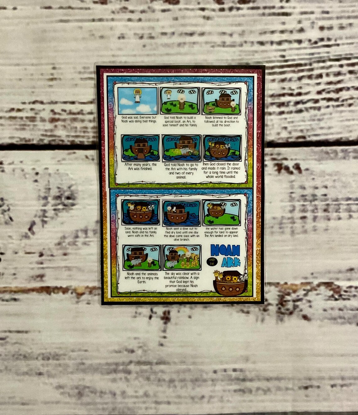 Noah's Ark Sequencing File Folder Game Center Teacher Resource Sunday ...
