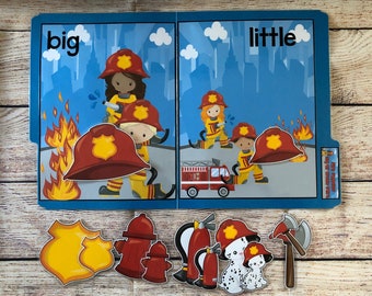 Size Sorting Big/Little Math File Folder Game Center Teacher Resource Preschool Kindergarten Toddler