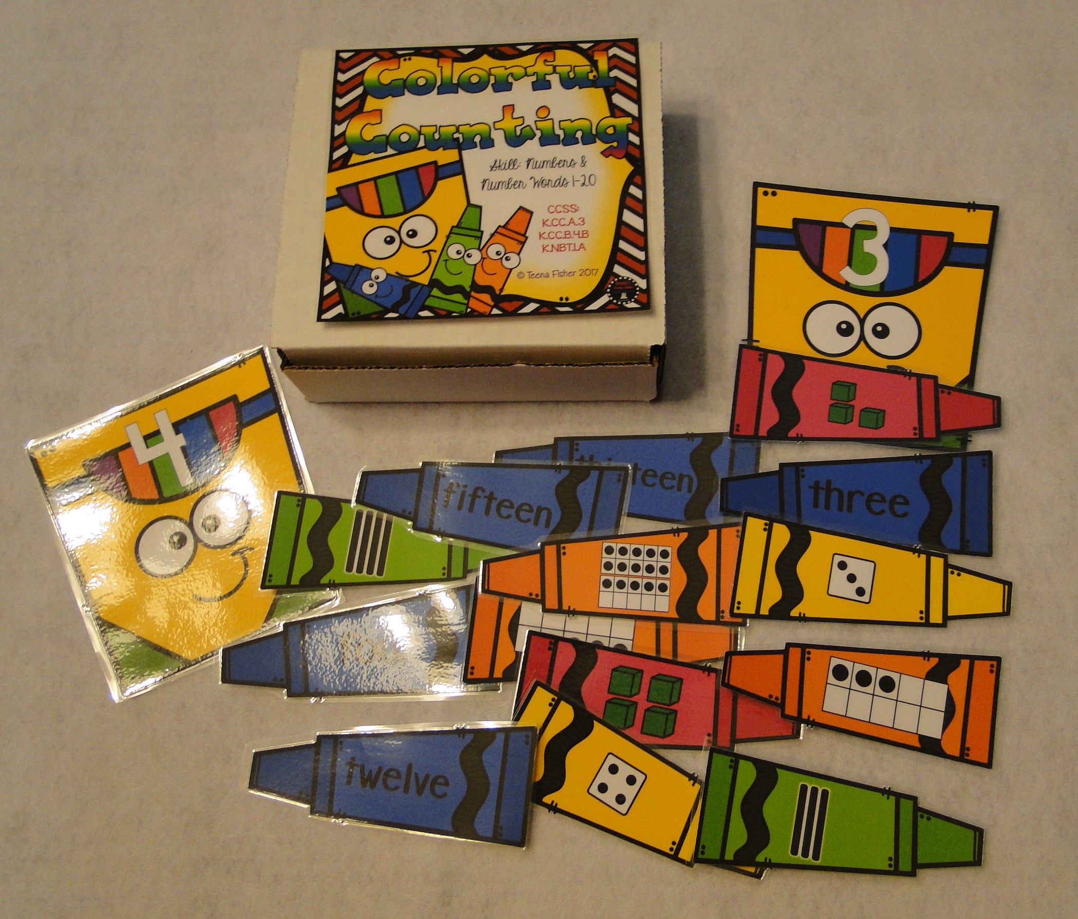 Crayon Counting Numbers 120 Preschool Kindergarten Homeschool Etsy