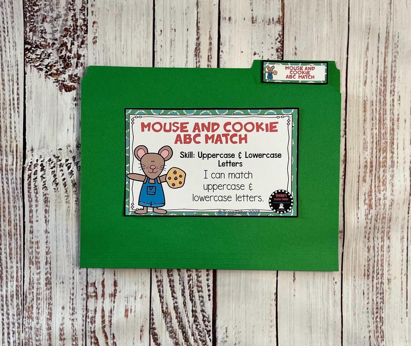 Mouse a Cookie Alphabet ABC Matching File Folder Game Literacy Center ...