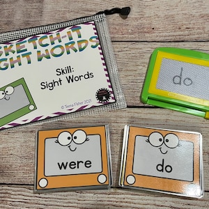 Sketch it Sight Word Activity Bag Busy Task Box Literacy Center File Folder Game Center Teacher Resource Preschool Kindergarten