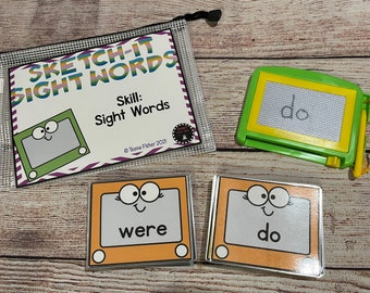 Sketch it Sight Word Activity Bag Busy Task Box Literacy Center File Folder Game Center Teacher Resource Preschool Kindergarten