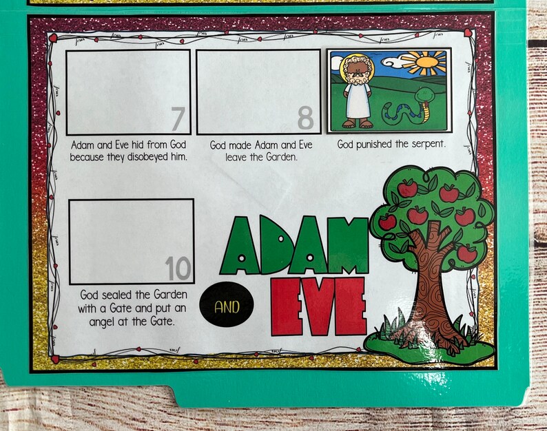 Adam and Eve Story Sequencing Game: Bible Stories Teacher Resource - Etsy