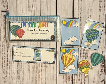 In the Air! Errorless Learning File Folder Game Pre-K Visual Discrimination Special Education Task Box Activity