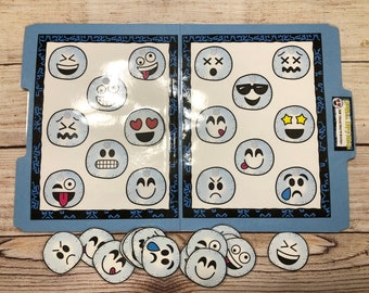 PDF VERSION Snowball Emoji Pattern Matching File Folder Game Kindergarten Preschool Visual Discrimination Special Education Winter