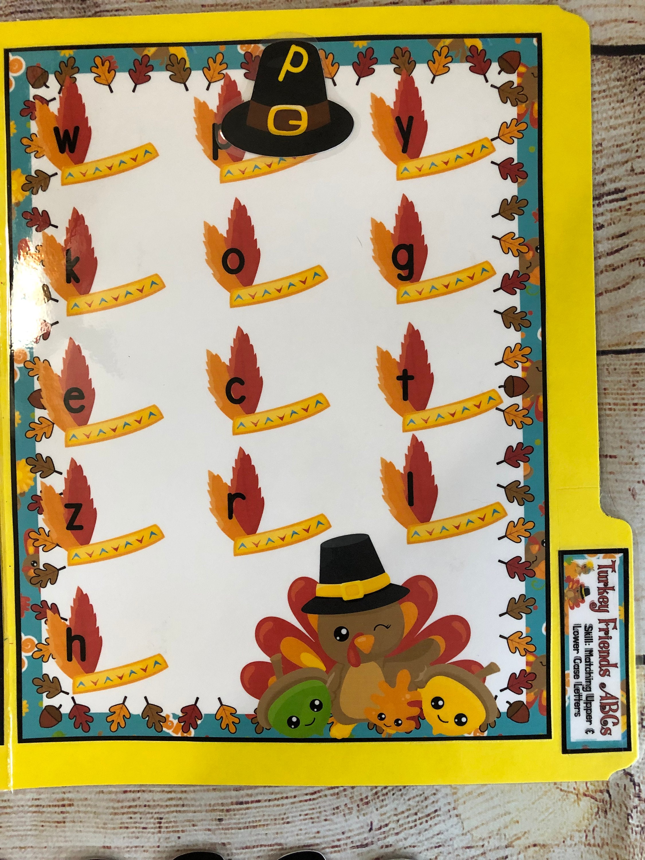 Teacher Made Alphabet Letter Matching File Folder Games Literacy Center ...