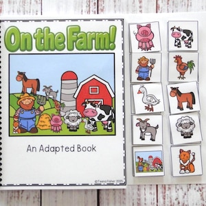 HARD COPY -On the Farm! Adapted Book Interactive Autism Special Education Early Readers