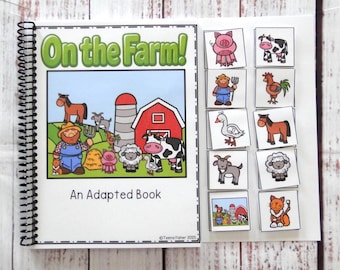 HARD COPY -On the Farm! Adapted Book Interactive Autism Special Education Early Readers