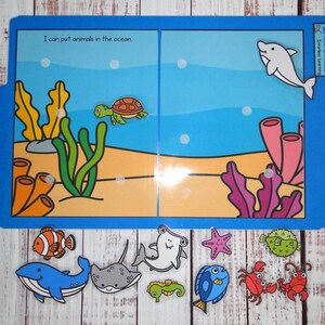 Ocean Errorless File Folder Game: Pre-K Visual Discrimination