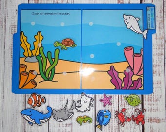 Ocean Errorless File Folder Game: Pre-K Visual Discrimination