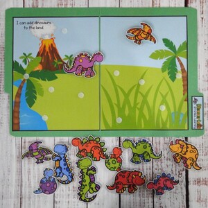 Dinosaur Land! Errorless Learning File Folder Game Pre-K Visual Discrimination Special Education Task Box Activity