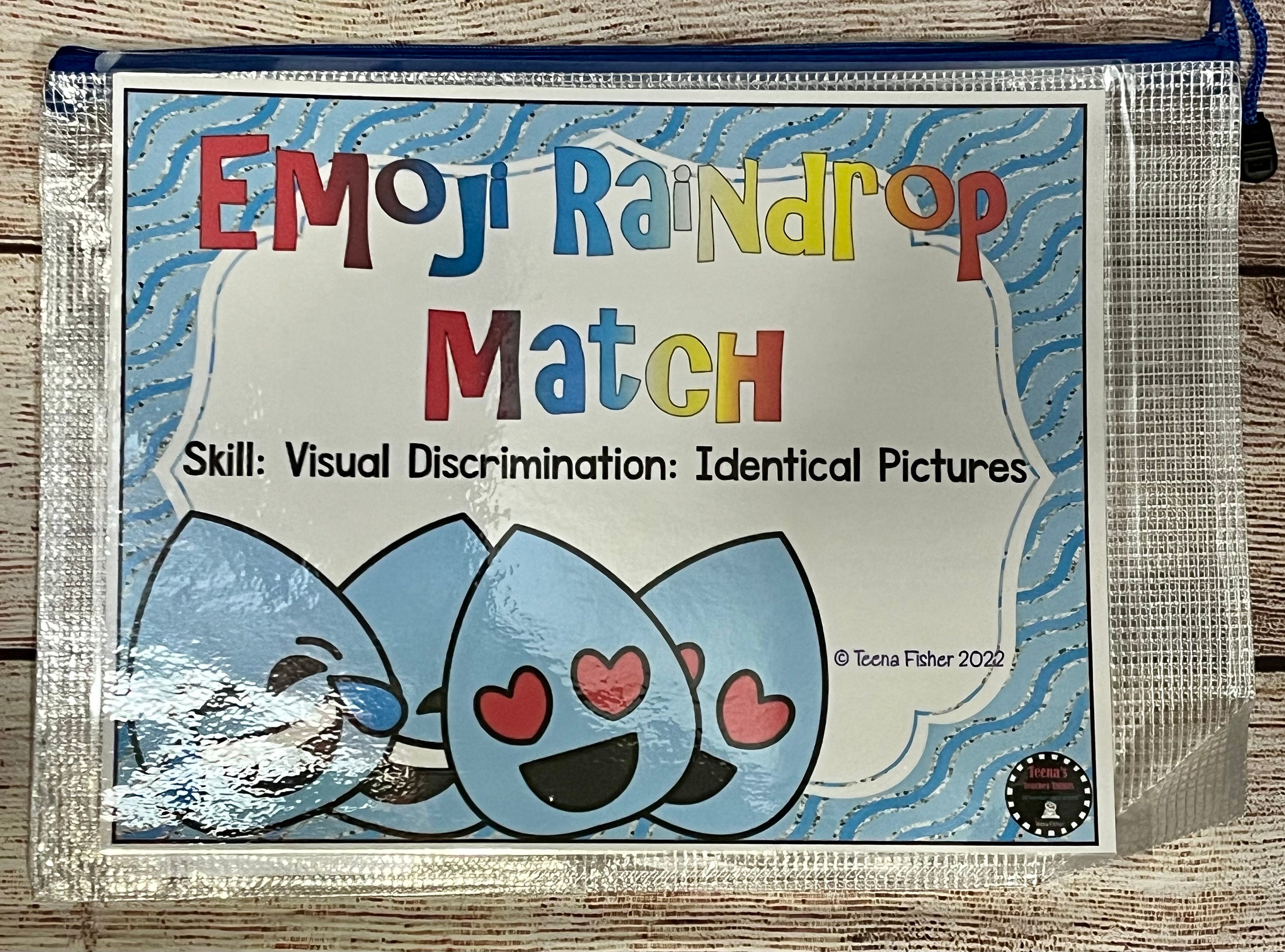 Emoji Raindrop Identical Picture Matching Visual Discrimination Task ...