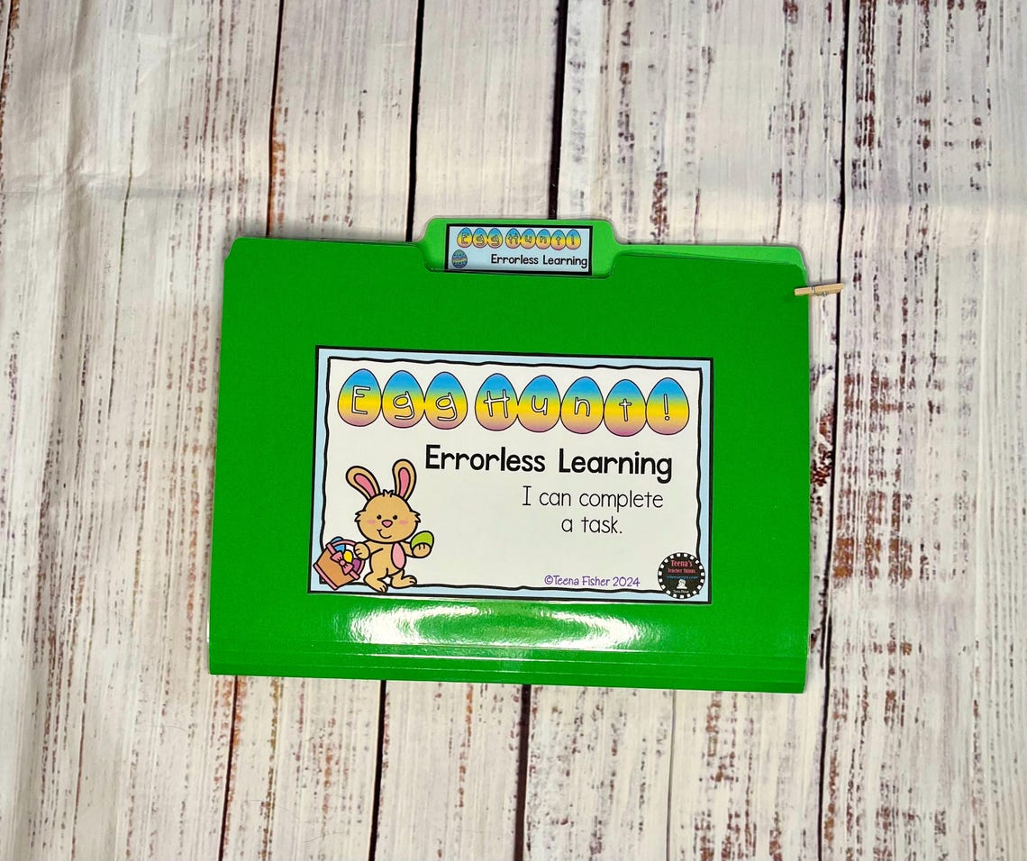 Egg Hunt Errorless Learning File Folder Game Pre-k Visual ...