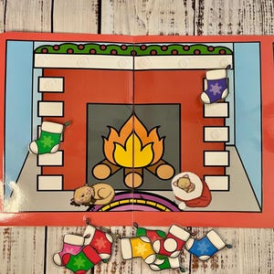 Hanging Stockings! Errorless Learning File Folder Game Pre-K Visual Discrimination Special Education Task Box Activity Toddler Christmas