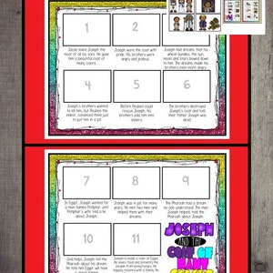 PDF バージョン ジョセフと多彩なコート シーケンス ファイル フォルダー ゲーム センター 教師用リソース 日曜学校聖書物語