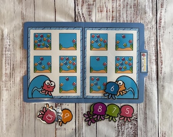 PDF Version Jellyfish Counting 1-10 Math File Folder Game Center Teacher Resource Activity Numbers