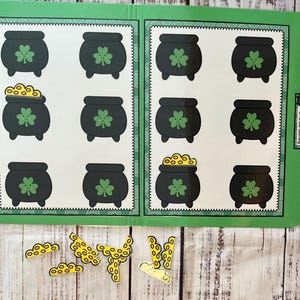 Pot of Gold! Errorless Learning File Folder Game Pre-K Visual Discrimination Special Education Task Box Activity St. Patrick's Day Autism