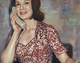 Customized portrait oil painting from old photo, Hand painted painting on canvas